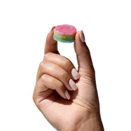 Nourished personalised 3D-printed vitamin stack, a layered gummy supplement with customised nutrients